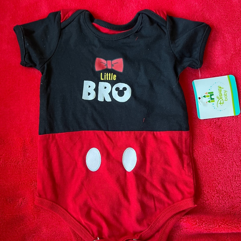 NEW with TAGS, baby brother Mickey onesie